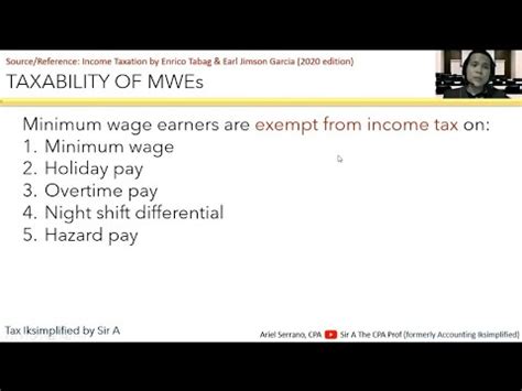 Minimum Wages Earners Why Tax Exempt Youtube