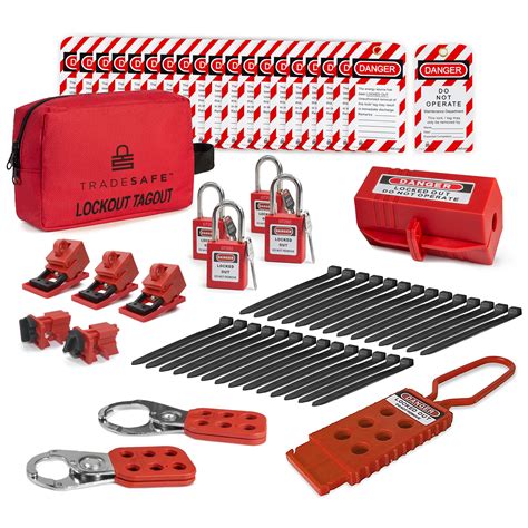 Buy TRADESAFE Electrical Lockout Tagout Kit Hasps Clamp On And