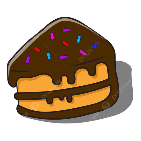 Ilustrasi Vektor Kue Sepotong Kue Ilustrasi Kue Kue Cokelat Png Dan