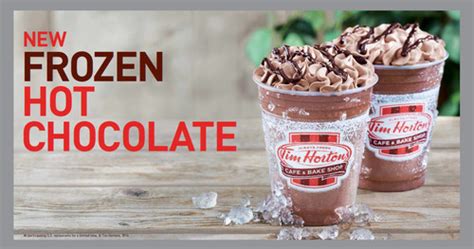 Tim Hortons Cafe And Bake Shop Launches New Frozen Hot Chocolate