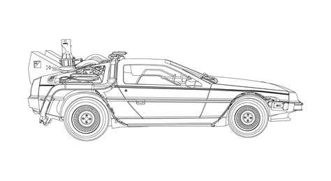 Vector Illustration Of The Delorean Back To The Future Behance