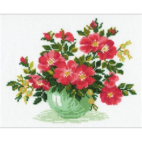 Wild Roses Counted Cross Stitch Kit X Count Puntos De