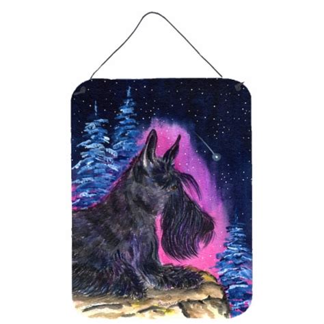 Carolines Treasures Ss8442ds1216 Starry Night Scottish Terrier Wall Or Door Han 16hx12w Pick