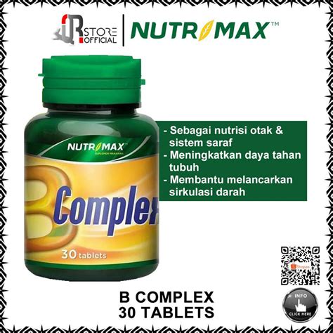 Jual NUTRIMAX B COMPLEX VITAMIN B KOMPLEKS 30 TABLET MULTIVITAMIN