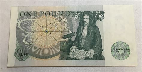 Bank Of England Sir Isaac Newton One Pound Bank Note Property Room