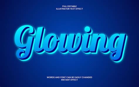 Premium Vector | Glowing text effect