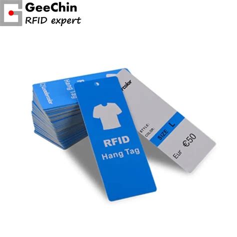 Customized Printable Uhf Long Range Clothes Hang Tag Label Rfid Clothes