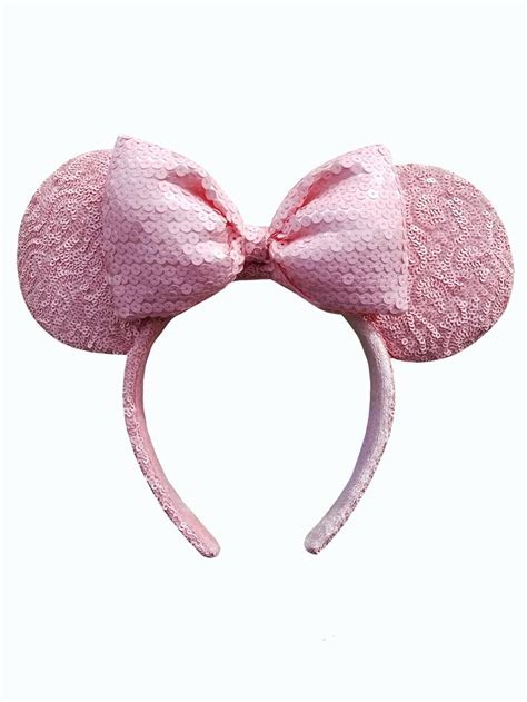 Disney Parks Millennial Pink Minnie Mouse Ears Bow Headband Walmart