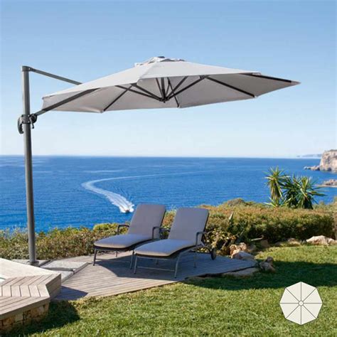 Parasol Exc Ntrico Sombrilla De Jard N Mt Aluminio Octogonal Paradise