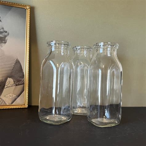 antique milk bottles small etsy