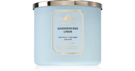 Bath Body Works Sundrenched Linen Scented Candle Notino Co Uk