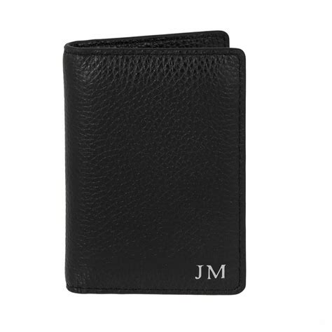 Personalised Leather Flip Card Wallet By WM Personalised Designs