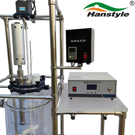 50L Ultrasonic Homogenizer Glass Reactor Jacketed Double Lab Bioreactor