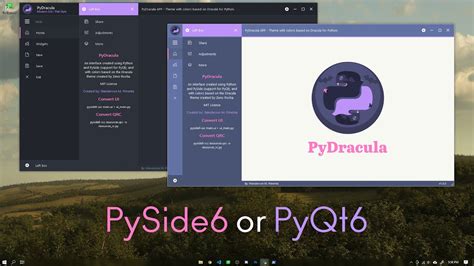 Modern Gui Python Flat Style Qt Designerpyside6 Or Pyqt6 Pydracula