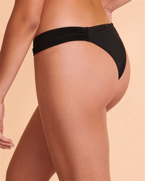 TROPIK Bas De Bikini Tanga SOLID Noir Bikini Village