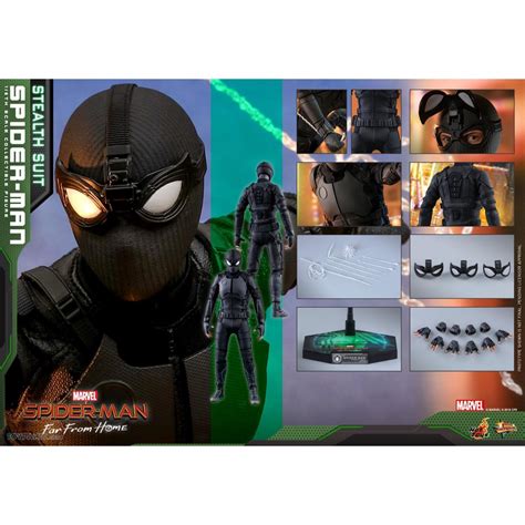 Hot Toys Spider Man Far From Home Th Scale Spider Man Stealth Suit Collectible Figure