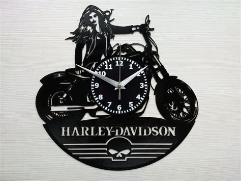 Harley Davidson Vinyl Record Wall Clock Bike Motorcycle Sportster