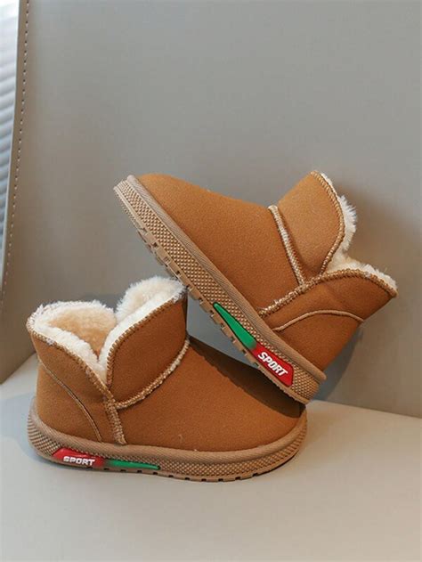 Bottes De Neige D Hiver Chaudes Et La Mode En Brun Pour Enfants