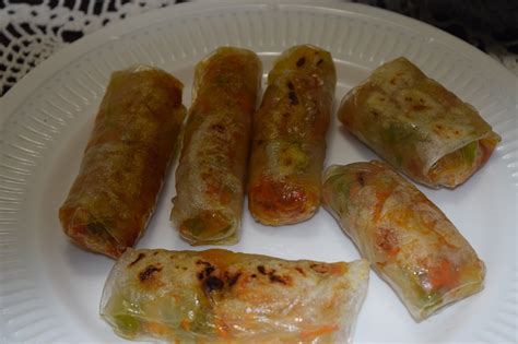 Baked Rice paper spring rolls - The Smoky Kitchen