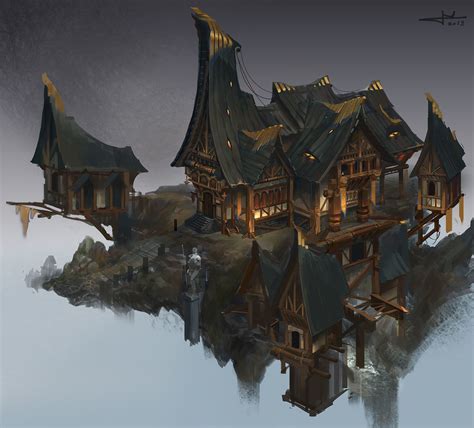 Artstation Fantasy Architecture 2 Chen Cheng Fantasy Village