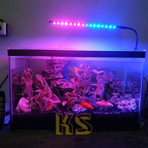 Lampu Aquarium Aquascape 16 Mata Lampu LED Smd Kombinasi Biru Pink