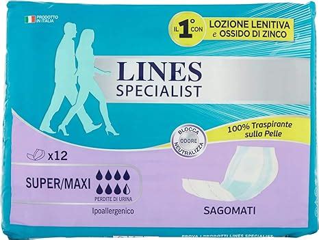 Lines Specialist Sagomato Assorbenti Per Incontinenza Uomo E Donna