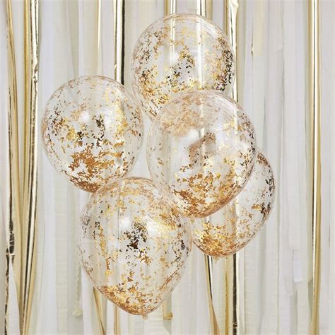 Ginger Ray Luftballons Gef Llt Mit Goldenen Konfetti Glitter