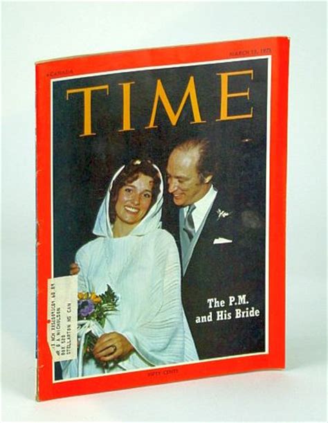 Time Magazine (Canadian Edition), March (Mar.) 15, 1971 - Wedding Photo of Pierre and Margaret ...