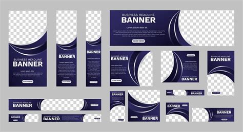 Plantilla De Banners Modernos Con Tama O Est Ndar Para Publicidad