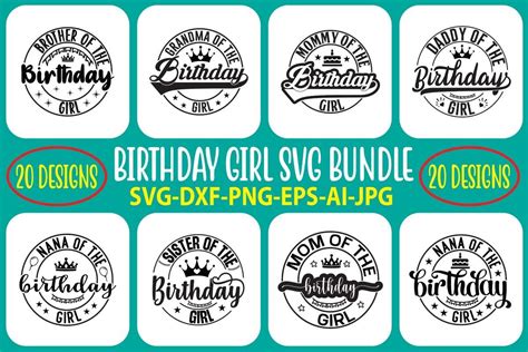 Birthday Girl Svg Bundle Bundle · Creative Fabrica