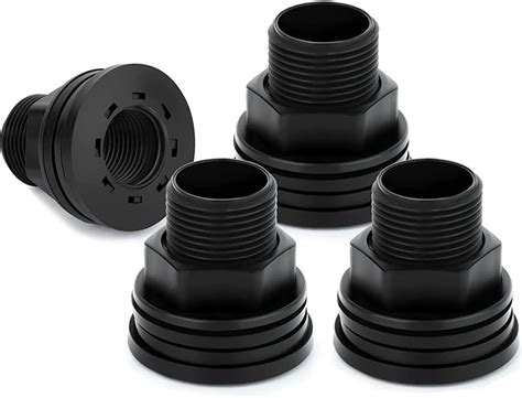 PVC Bulkhead Fitting Double Threaded 4 Pcs Bulkhead Water Tank