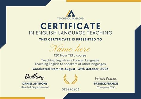 Tefl Teaching English As A Foreign Language Certification Diploma