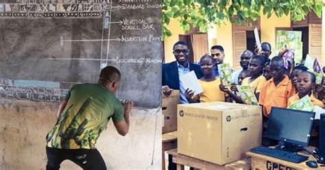 Ghana Teacher Who Went Viral For Teaching Ms Word On Blackboard Ted