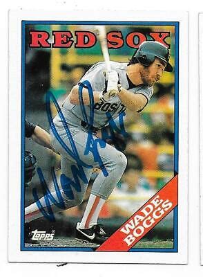 WADE BOGGS 1988 TOPPS AUTOGRAPHED SIGNED 200 BOSTON RED SOX HOF EBay