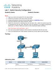 Lab Switch Security Configuration Docx Lab Switch Security