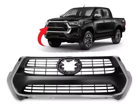 Grade Radiador Hilux Black Piano Moldura Cromo Novo Parcelamento