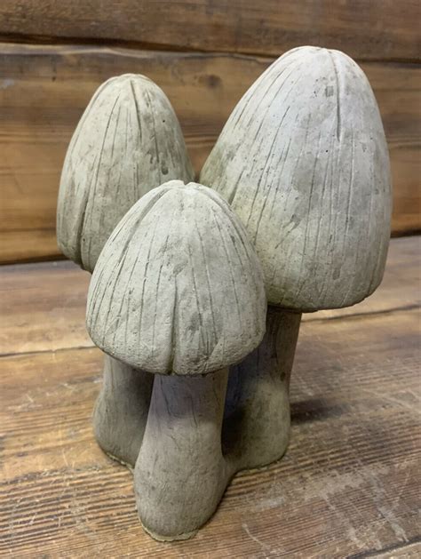 Stone Garden Traditional Toadstool Mushroom Piece Concrete Etsy