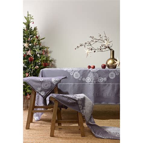 Скатерть 180x180 Tkano New Year Essential Ледяные узоры сиреневая ...