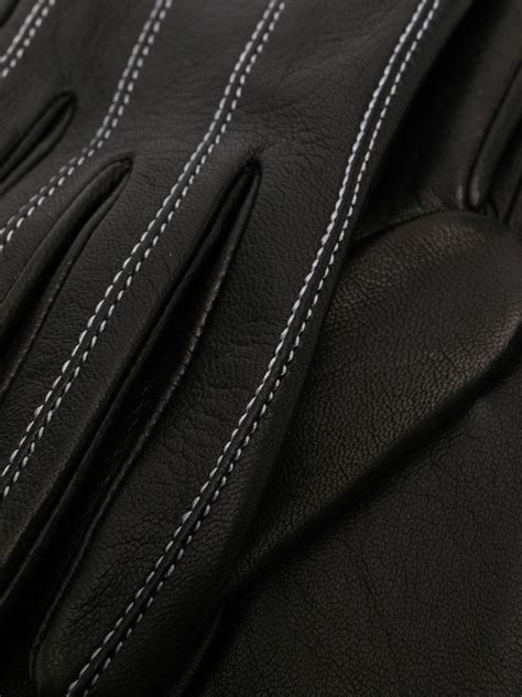 Manokhi Stitch Detail Leather Gloves Farfetch