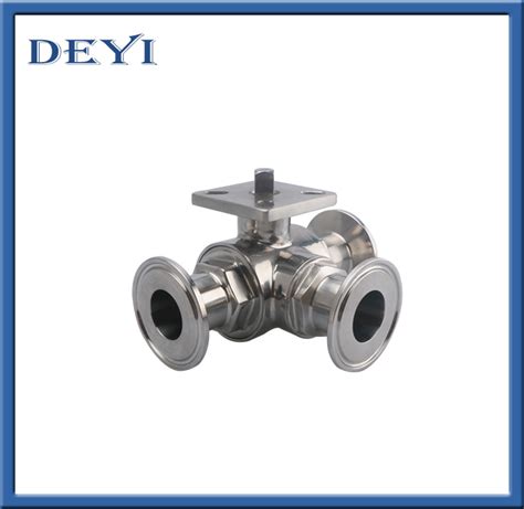 Stainless Steel Ferrule Ends Sanitary Butterfly Type Ball Valve China