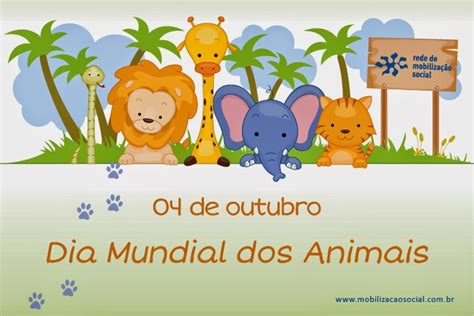 Natureza Compartilhada De Outubro Dia Mundial Dos Animais