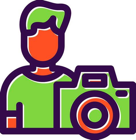 Cameraman Flat Icon 15835778 Vector Art At Vecteezy