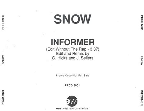 Snow - Informer (1992, CD) | Discogs