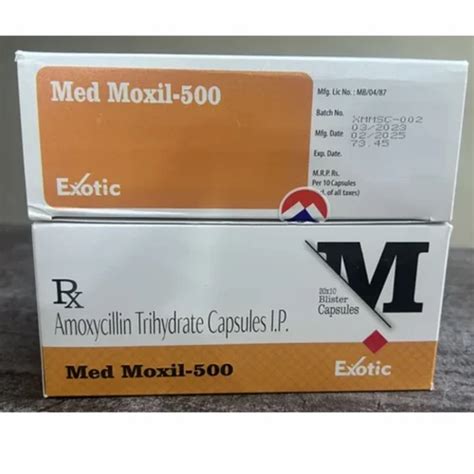 Amoxycillin Trihydrate Capsule Ip 500mg At Rs 60 Stripe