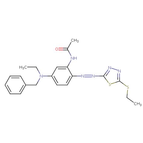 N [5 [ethyl Phenylmethyl Amino] 2 [[5 Ethylthio 1 3 4 Thiadiazol 2 Yl]azo]phenyl]acetamide