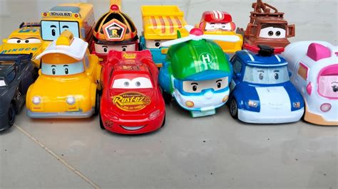 Robocar Poli Poli Roy Taxi Helly Amber Mr Dump School Bus