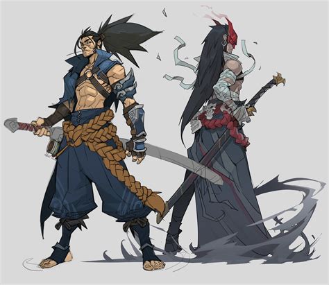 Yasuo And Yone League Of Legends Drawn By Hicham Habchi Danbooru