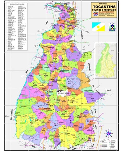 Poster Estado De Tocantins Mapas Dos Estados Brasileiros Mapas