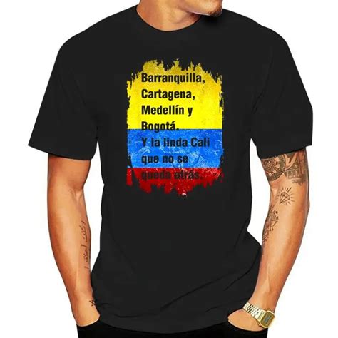 Camiseta De La Bandera Colombiana De La Barranquilla Cartagena Medell N