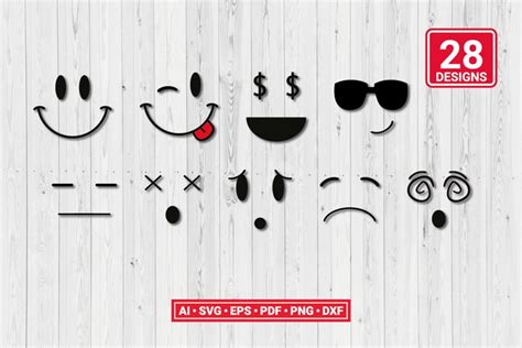 Cute Emoji Face Svg Vector Emoticon Cut File Cricut Clipart